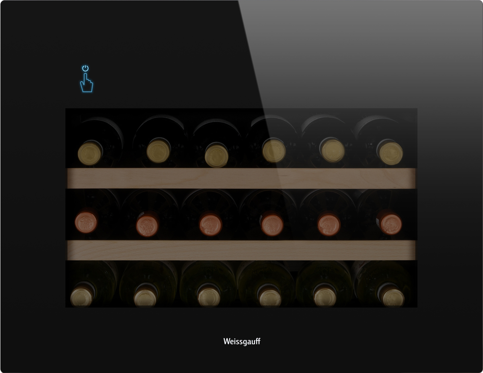 Изображение товара Винный шкаф Weissgauff 28 бутылок встраиваемый черный PREMIUM модель WWCI-28 DB