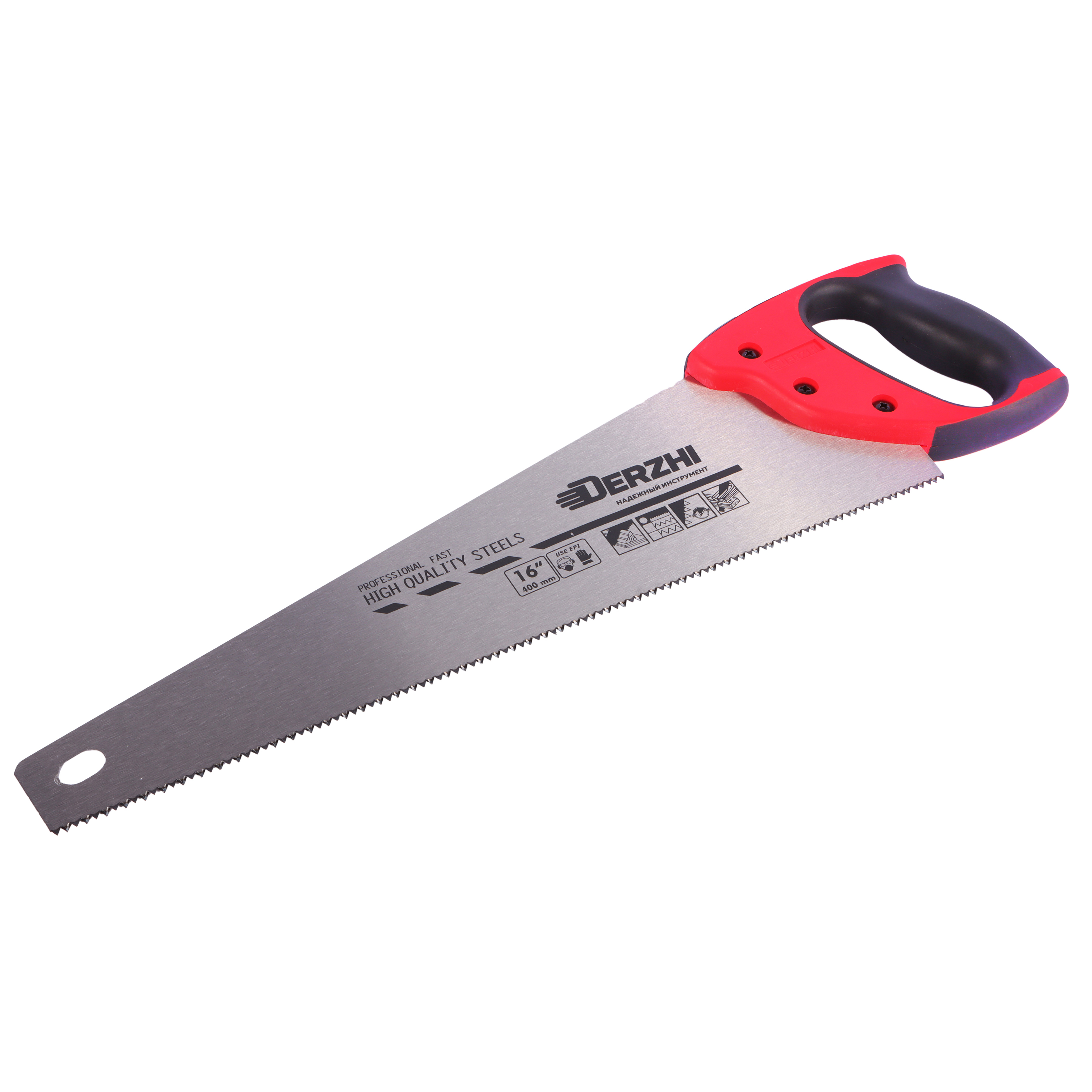 Изображение товара Пила по дереву Derzhi двухкомпонентная рукоятка 400 мм