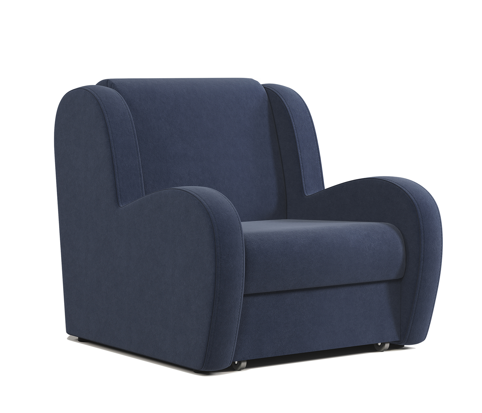 Изображение товара Кресло-кровать Шарм-дизайн Барон 110x95x110 см велюр цвет синий
