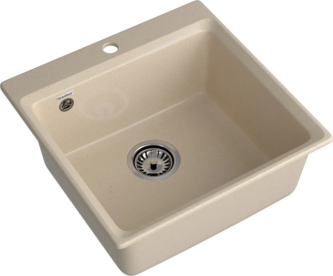 Изображение товара Врезная мойка для кухни Granfest LV-510 из искусственного камня 51x50 см бежевый