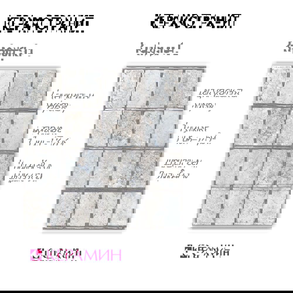 Изображение товара Керамогранит Керамин Карфаген светло-серый 40x40 см