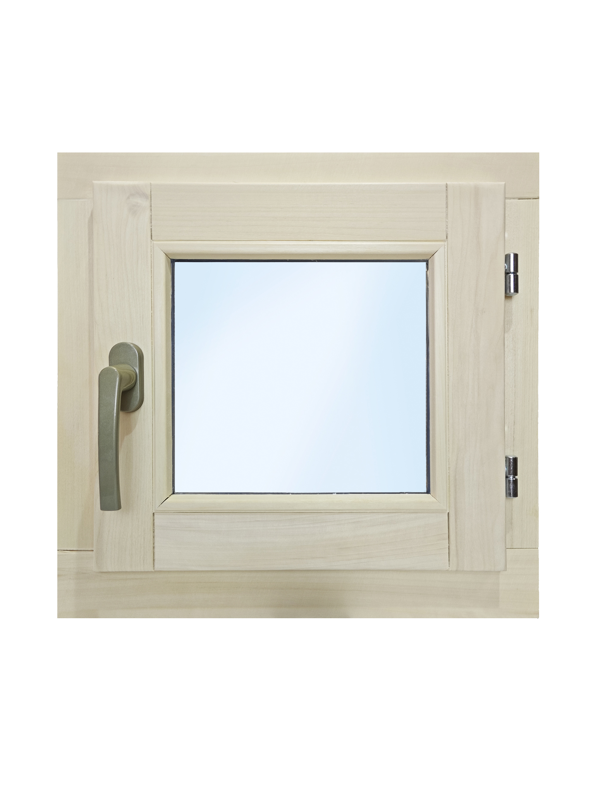 Изображение товара Окно Timber&Style для бани, осина, 46x47 см, 1-камерное, двойное остекление