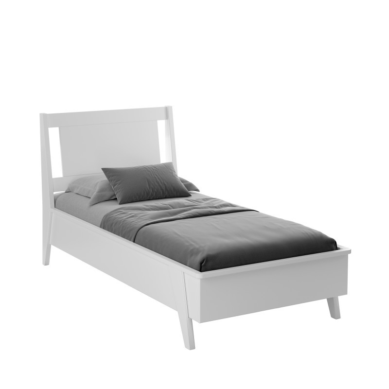 Изображение товара Кровать из сосны Винтаж 90х200 см белый лак стиль неоклассика Беларусь