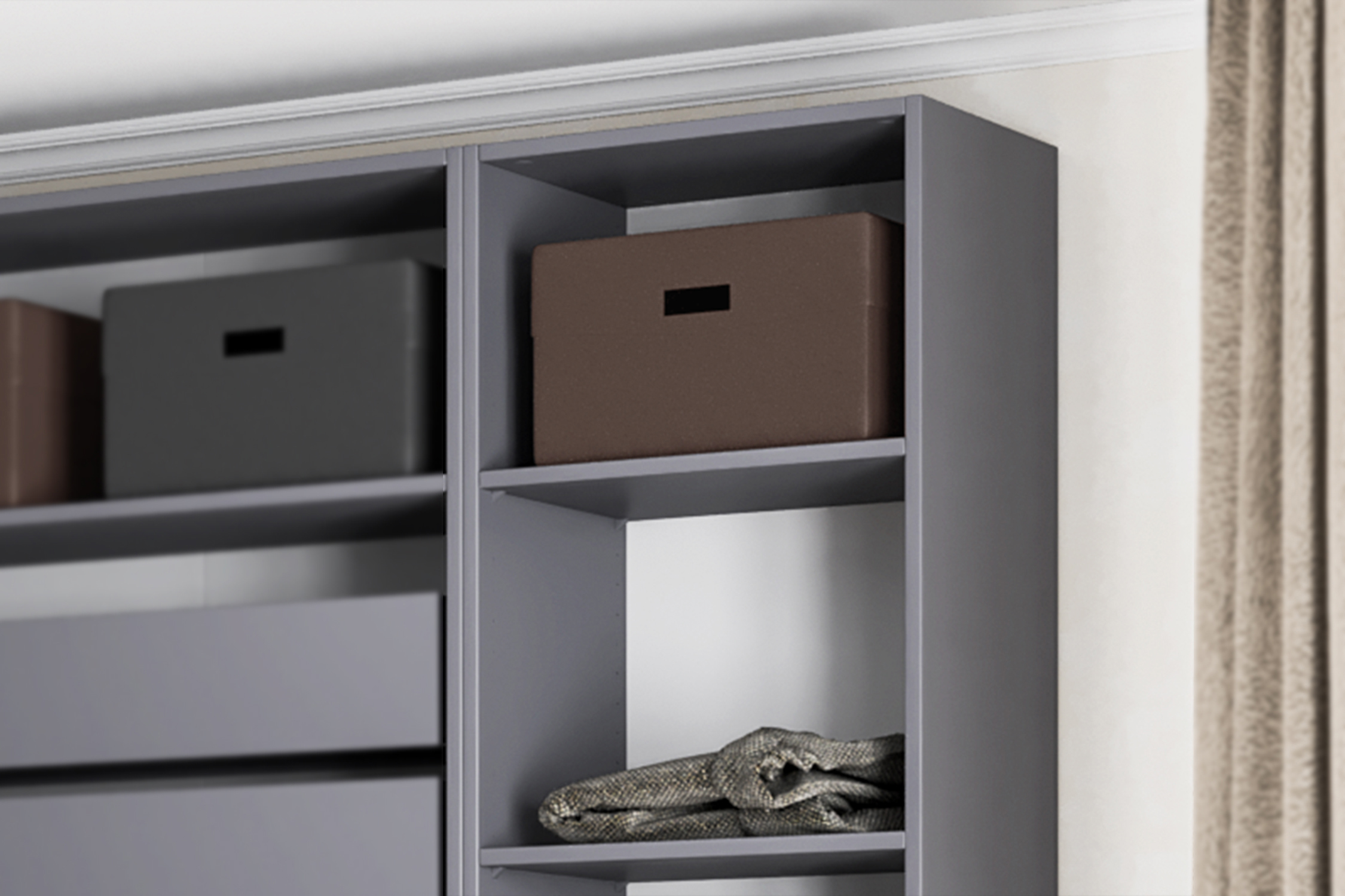 Изображение товара Полка в шкаф 46x36 см ДСП цвет серый 1 шт