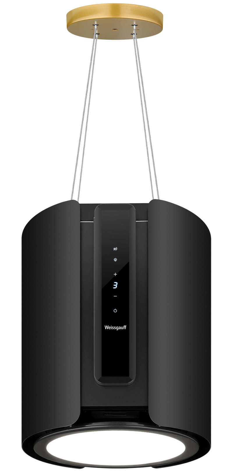 Изображение товара Вытяжка Weissgauff Sun BLDC Island Remote BL 35 см черная островная мощная