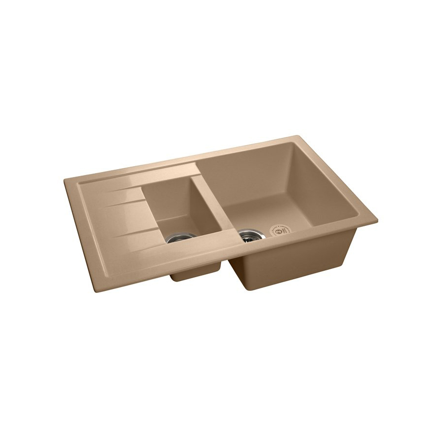 Изображение товара Мойка для кухни Granfest GF-Q-775 KL 49.5x76.5 см глубина чаши 20 см искусственный камень цвет топаз