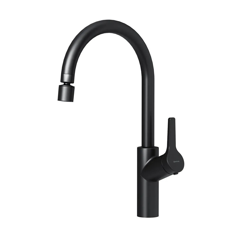 Изображение товара Смеситель для кухни Damixa Venus 310722300 поворотный черный 24.5 см