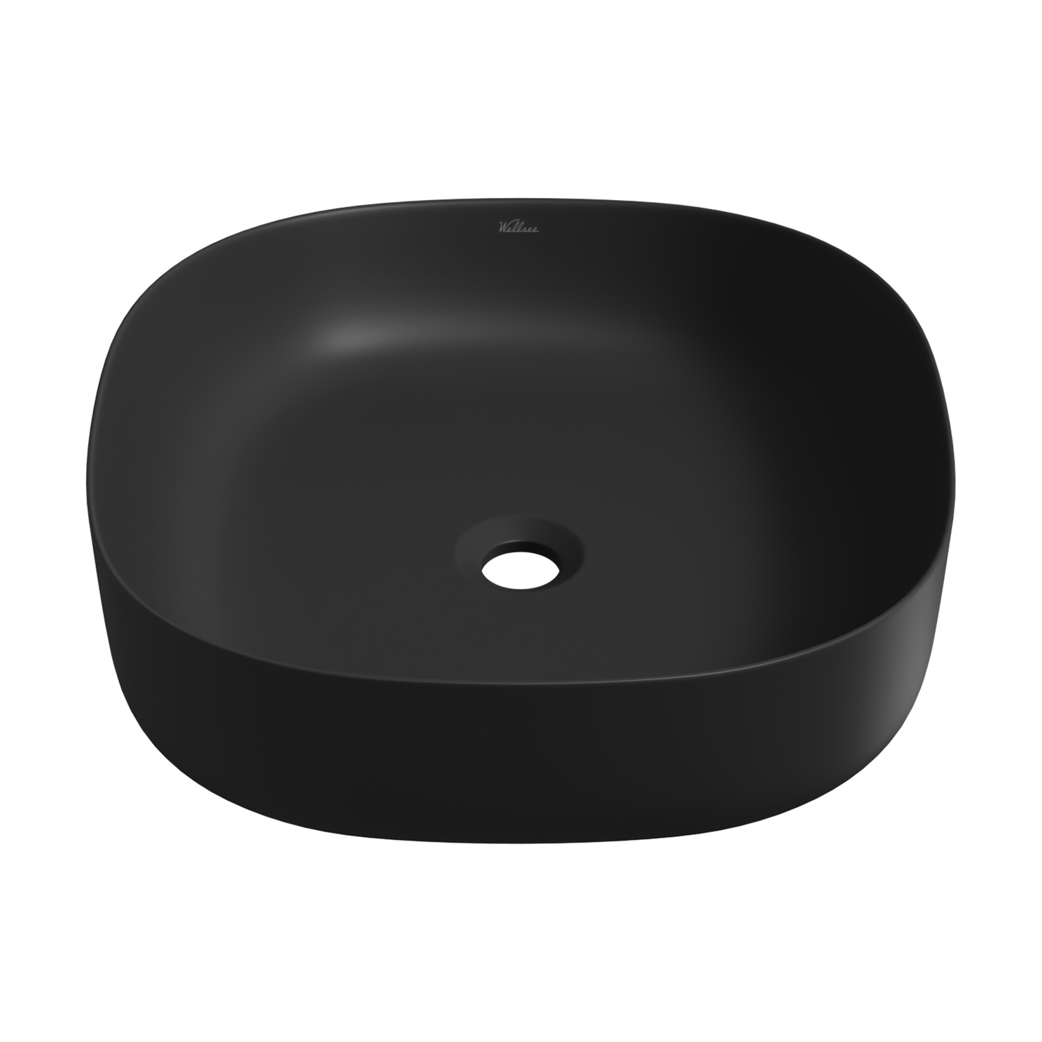 Изображение товара Раковина Wellsee Belle Spa 3.0 накладная 45 см черная матовая