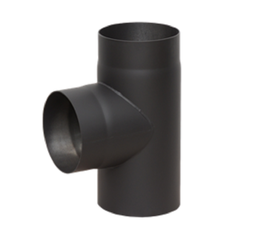 Изображение товара Тройник 90° Везувий Lava 200мм из конструкционной стали для дымохода