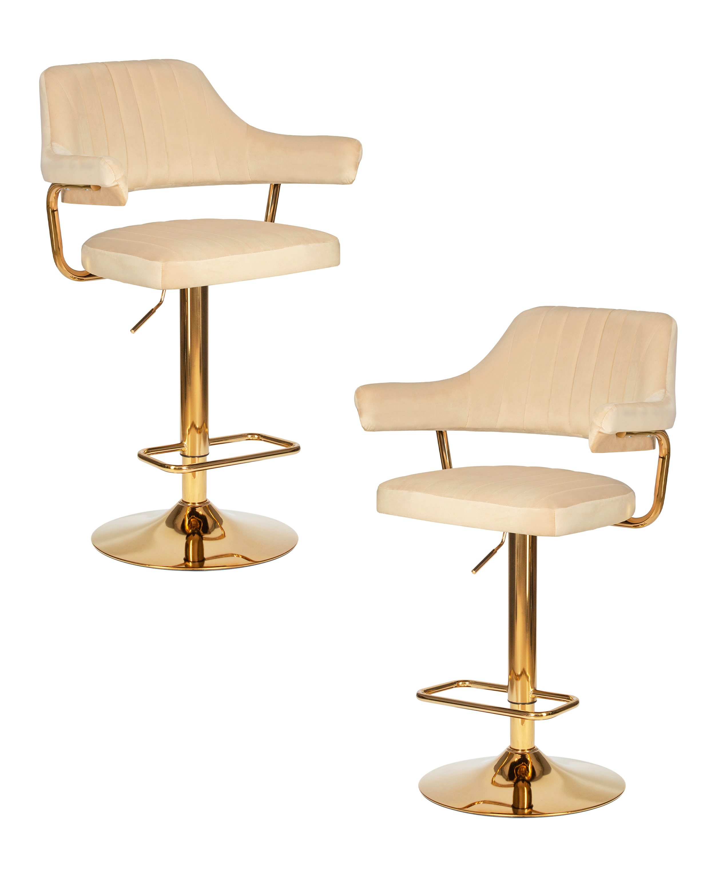 Изображение товара Комплект барных стульев DOBRIN CHARLY GOLD бежевый Изображение товара Комплект барных стульев DOBRIN CHARLY GOLD бежевый