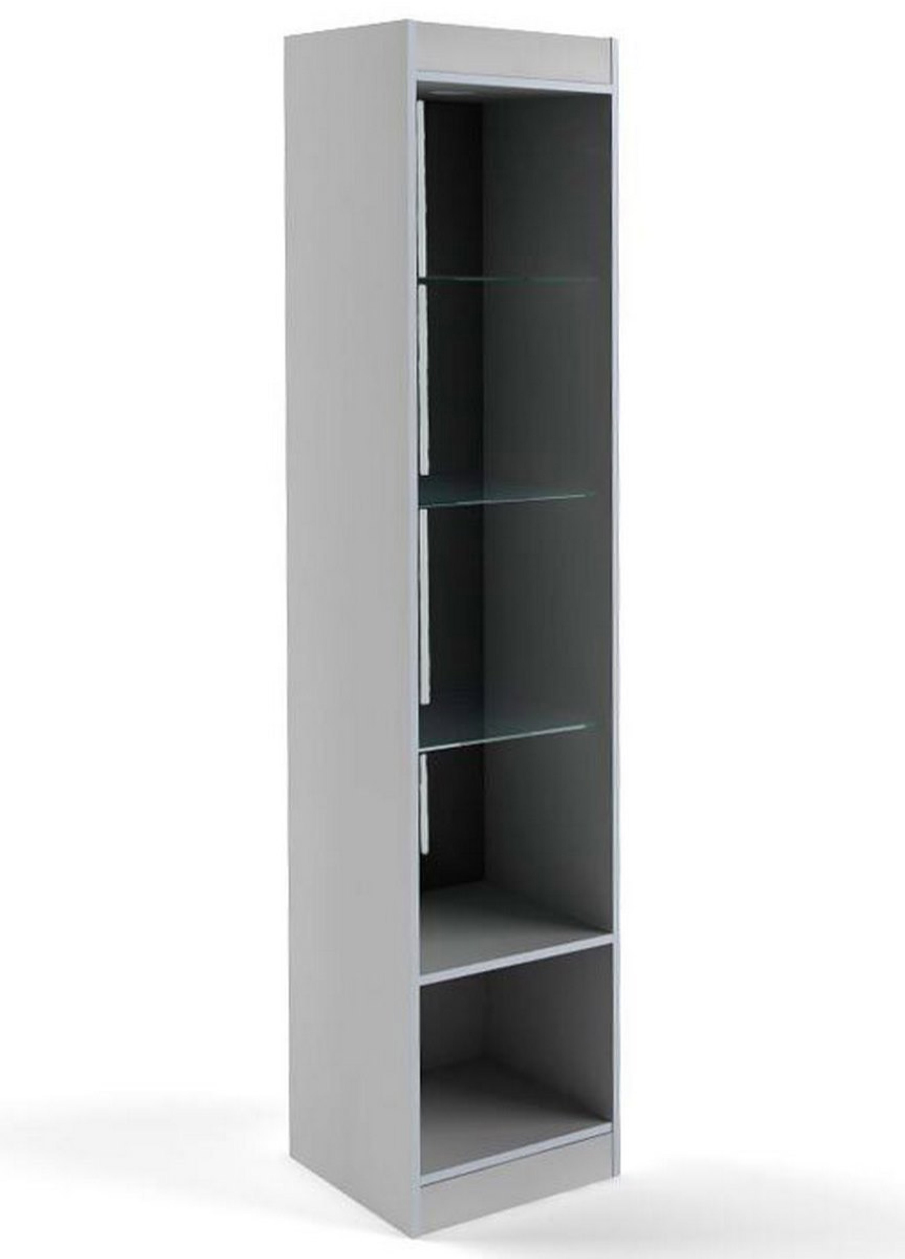 Изображение товара Шкаф-витрина 45x200 см Универсал без дверей серый