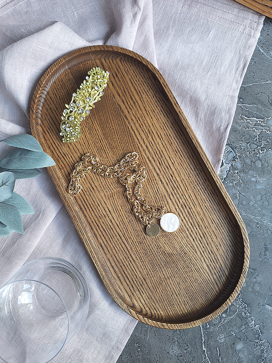 Изображение товара Поднос-органайзер 32x16 см Арт Птица L ясень цвет темно-коричневый