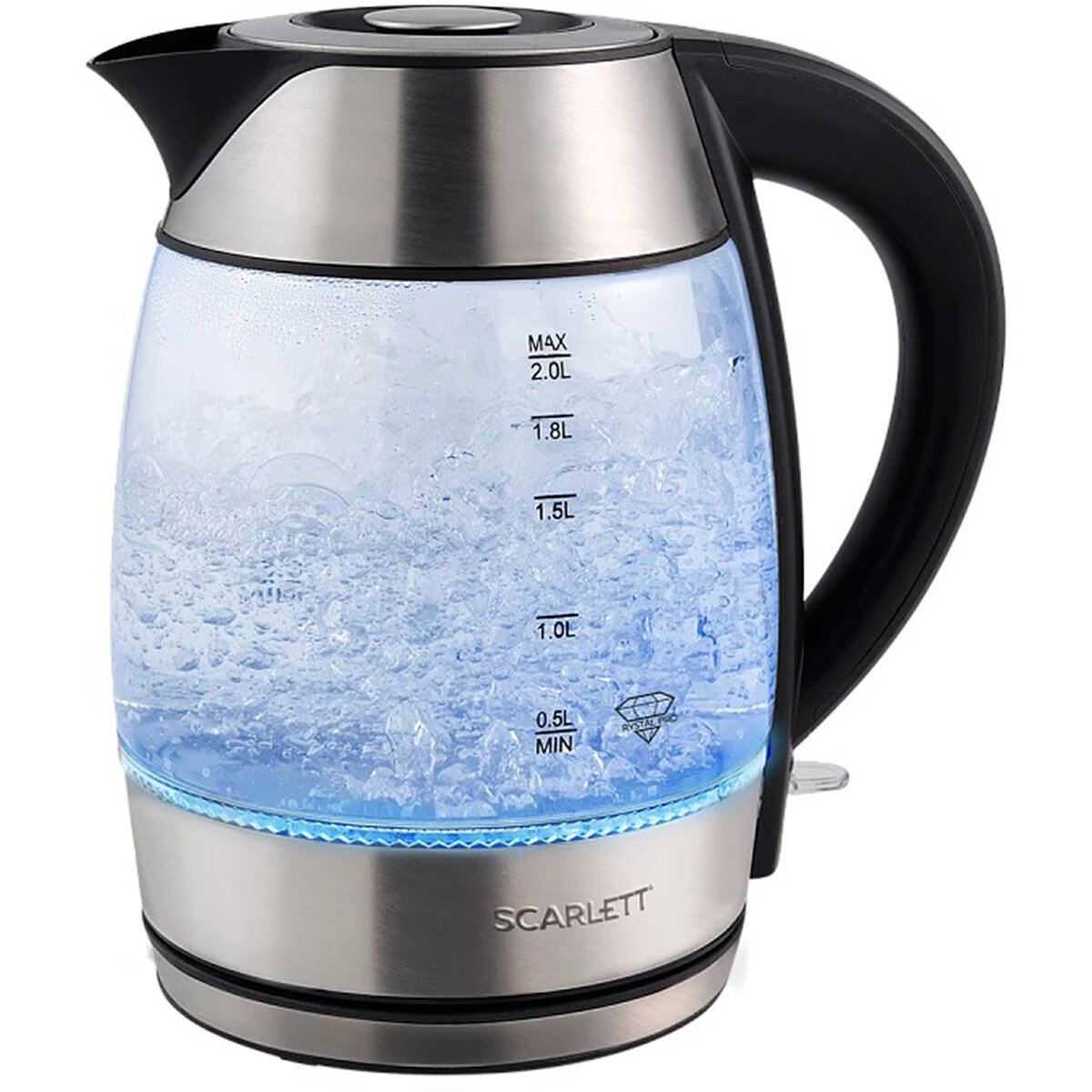 Изображение товара Электрический чайник SCARLETT 2 л стекло прозрачный SC-EK27G13