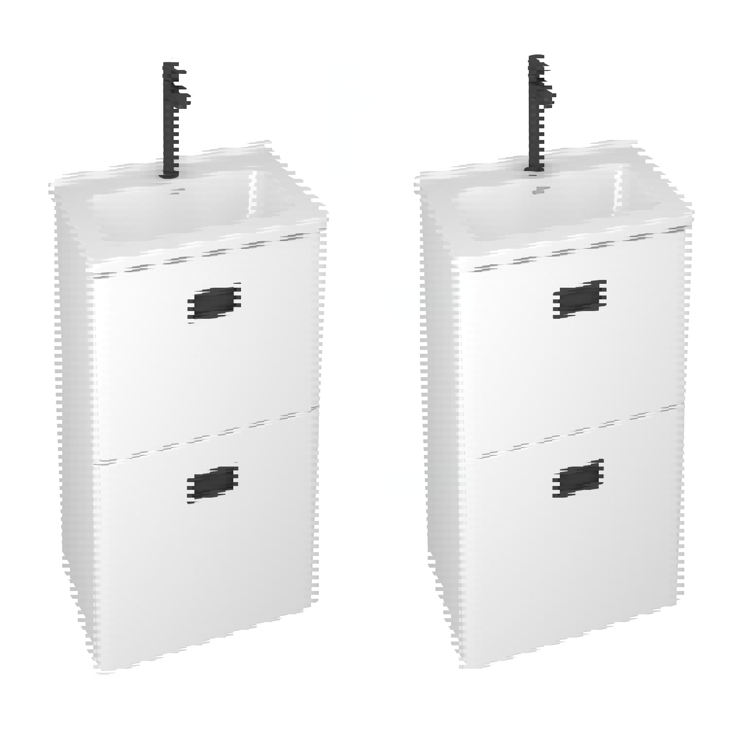 Изображение товара Тумба VENECIANA Tuscany 57045/7010 с раковиной — белый матовый, 71x60x46 см