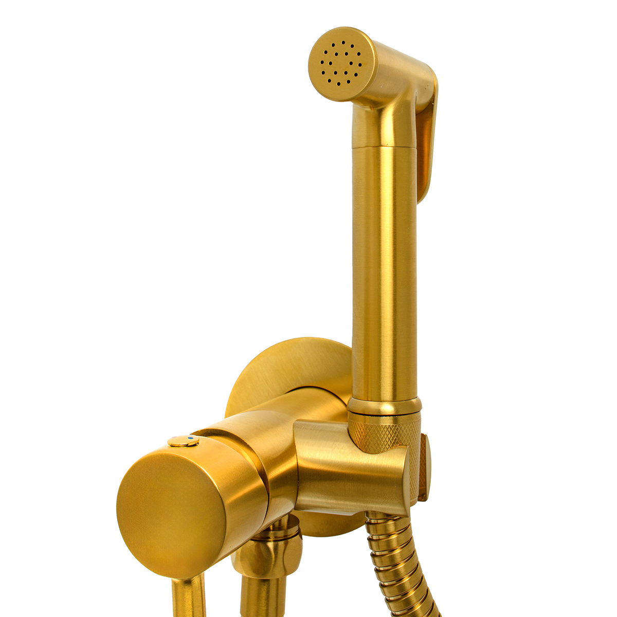 Изображение товара Набор для подключения гигиенического душа однорычажный Santera ST65RBG цвет матовое золото