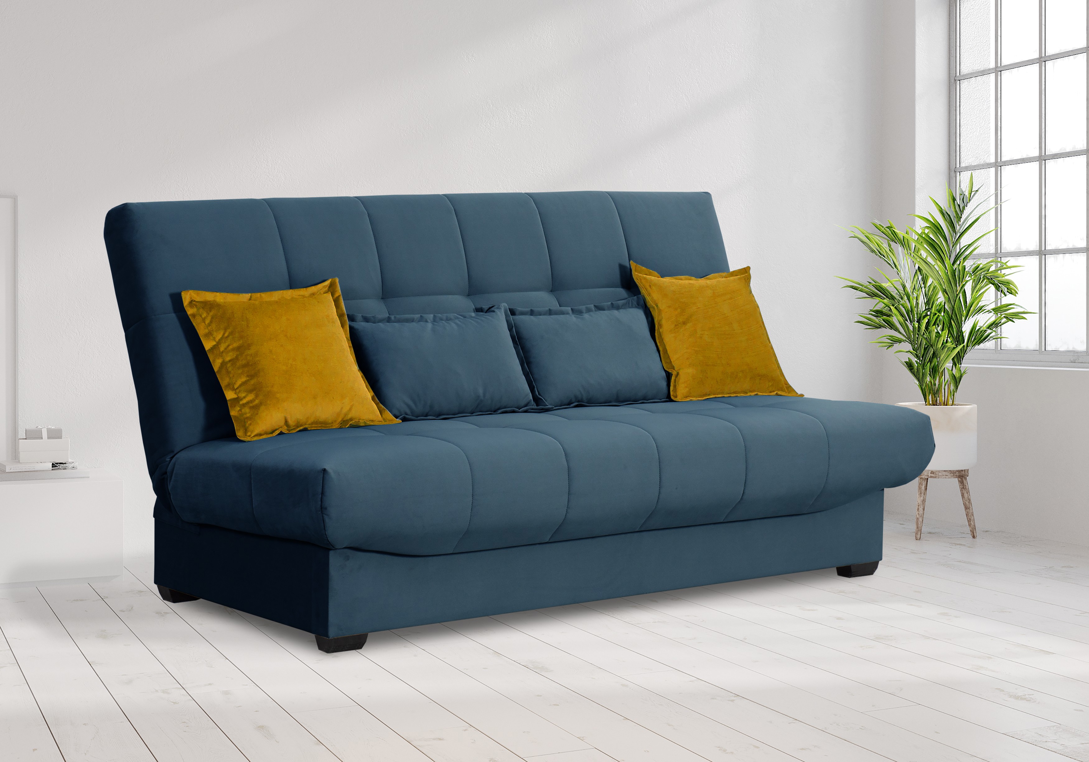 Изображение товара Диван прямой ACM Асм Аккорд велюр синий п מקום хранения 192х95х100 см
