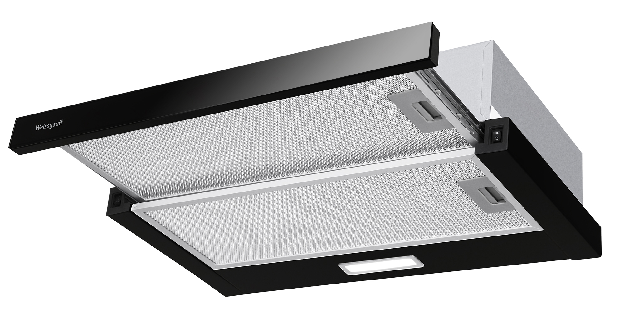 Изображение товара Встраиваемая вытяжка Weissgauff TEL 06 1M BL черная 59.5x28.2x16.1 см