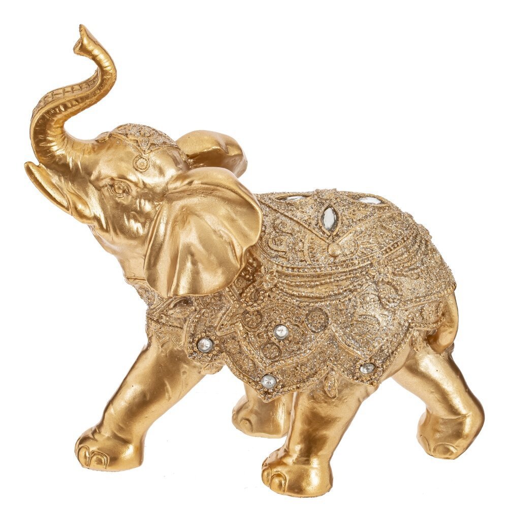 Изображение товара Декоративная фигура слона, золото, 16 см