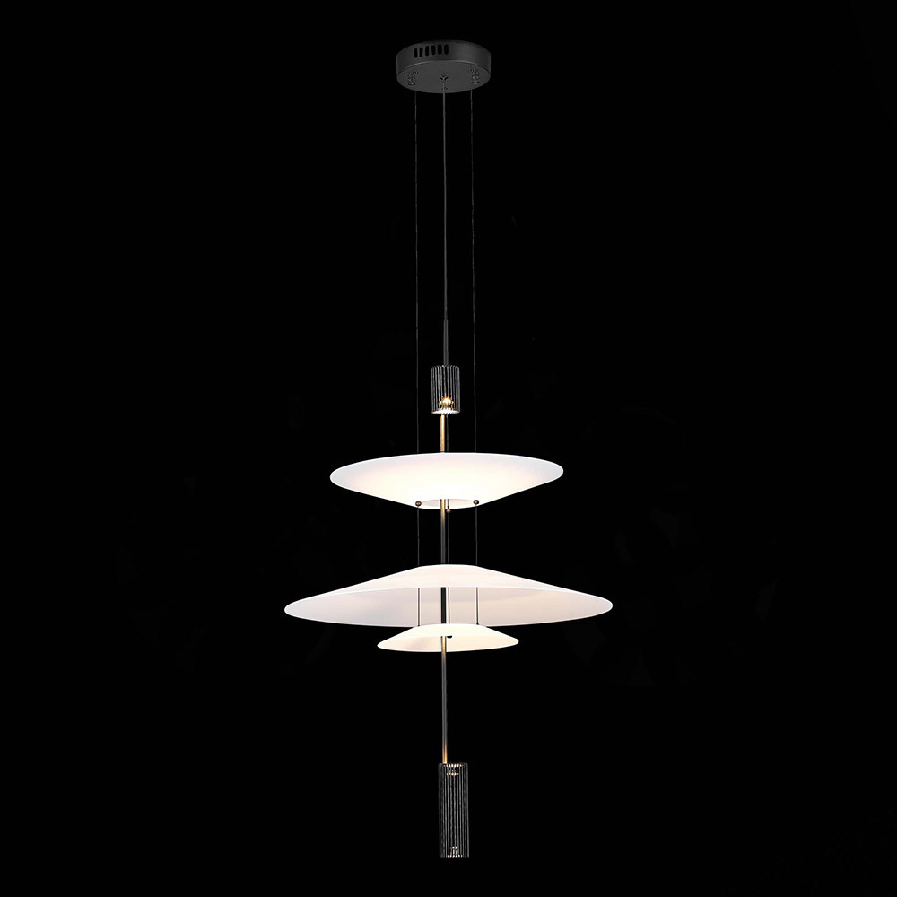 Изображение товара Светильник подвесной LED SL6101.413.01 5 м² черный с белым акриловым плафоном