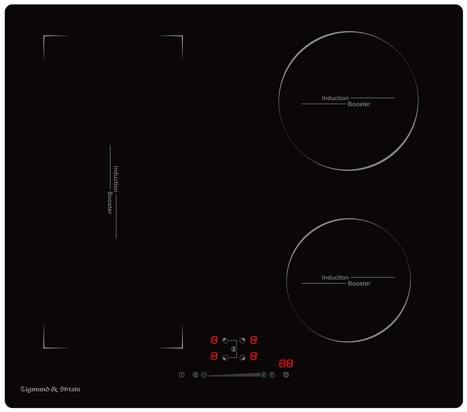 Изображение товара Электрическая варочная панель Zigmund & shtain CI 46.6 B 59 см 4 конфорки цвет черный