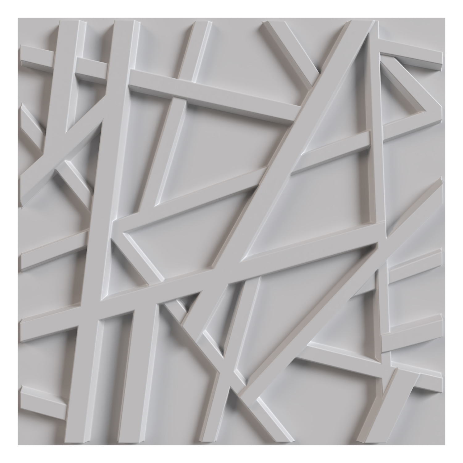 Изображение товара Стеновая панель 3D Sodin decor Бурелом белый 500x500x1мм 3м² 12шт