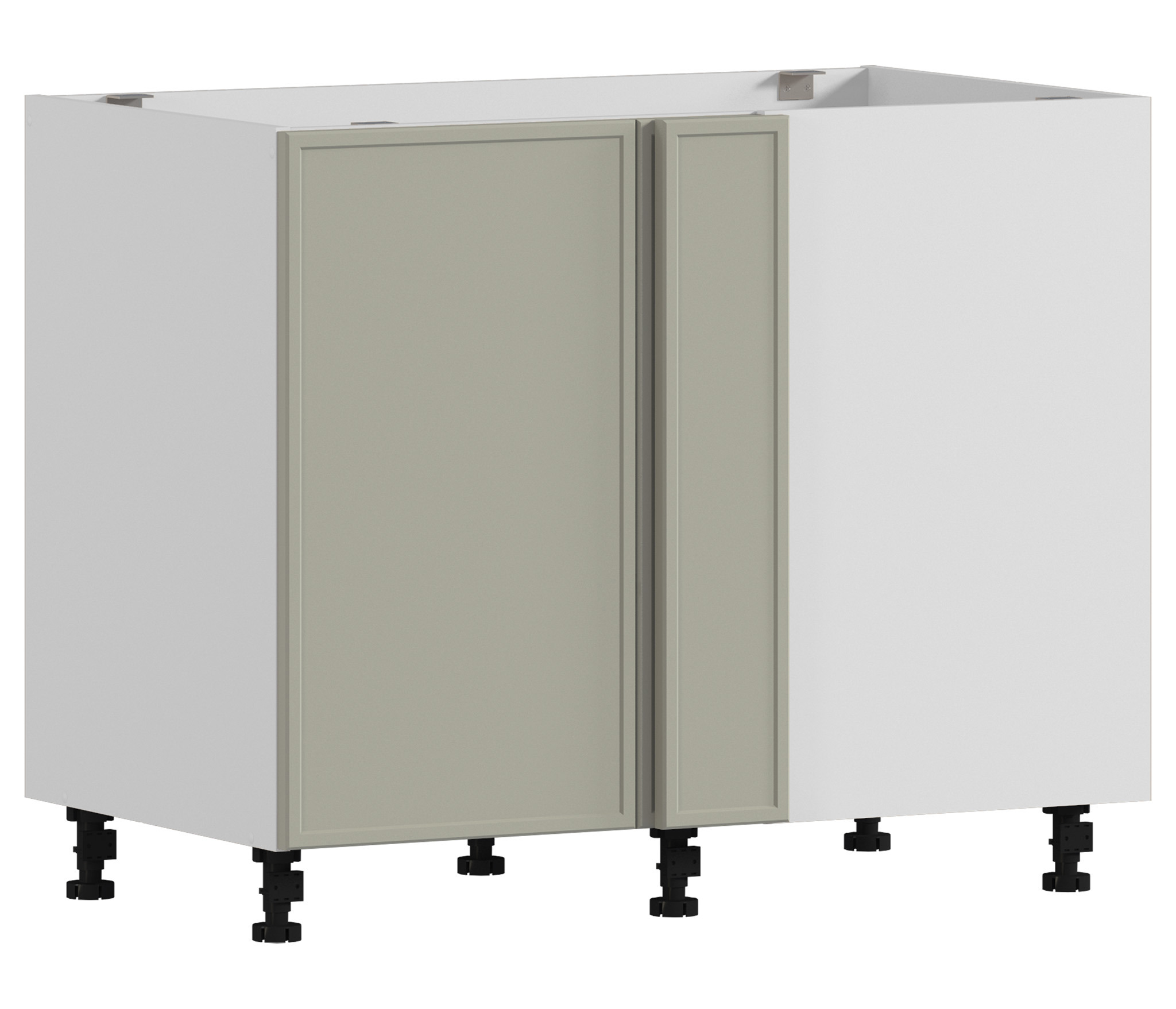 Изображение товара Модуль Столплит Регина квадро 3391010400100 105x82x56 см ЛДСП цвет белый/МДФ квадро латте