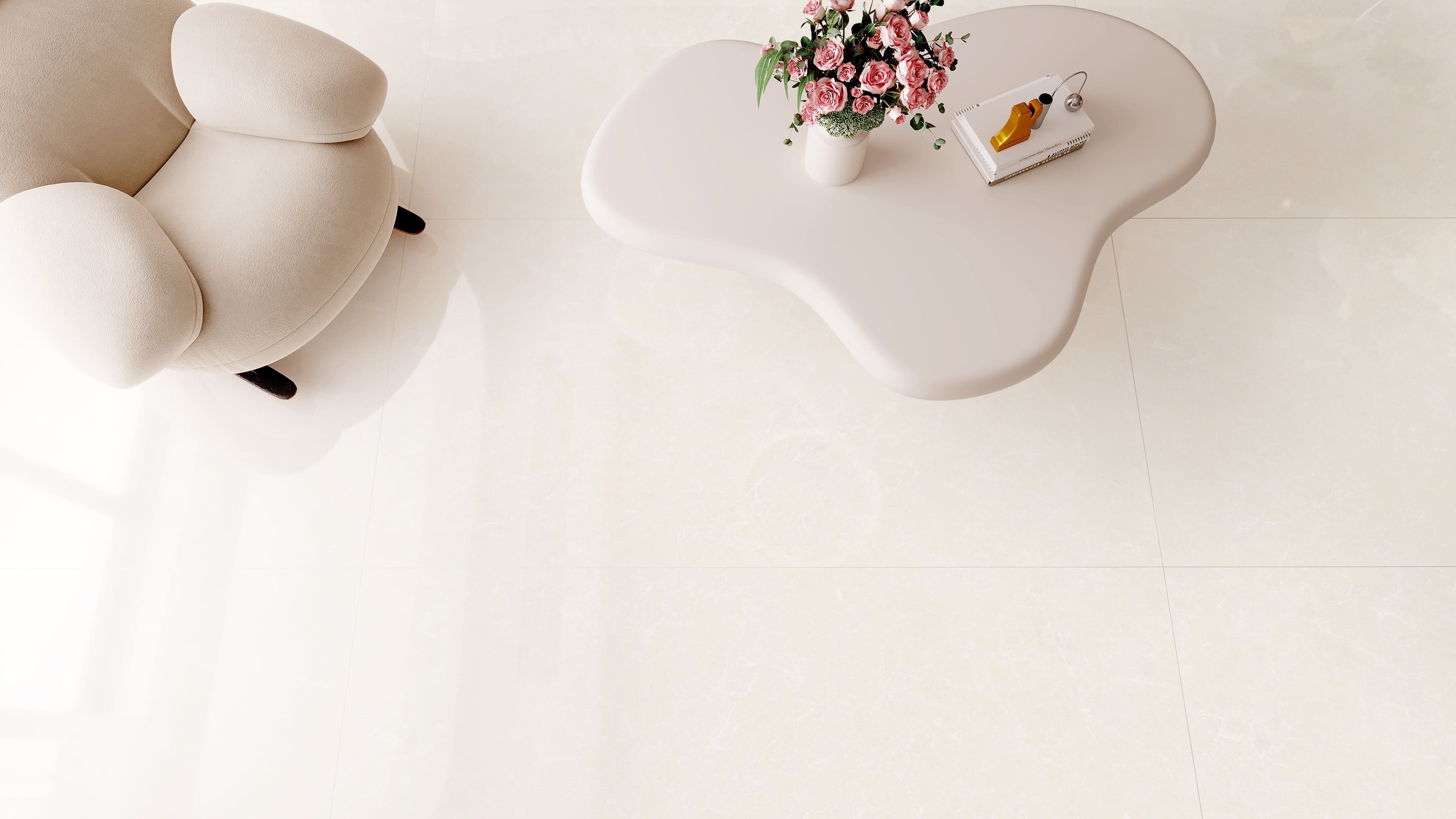 Изображение товара Керамогранит BASCONI HOME Crema Marfil 60x120 см серый глянцевый для внутренней и наружной облицовк