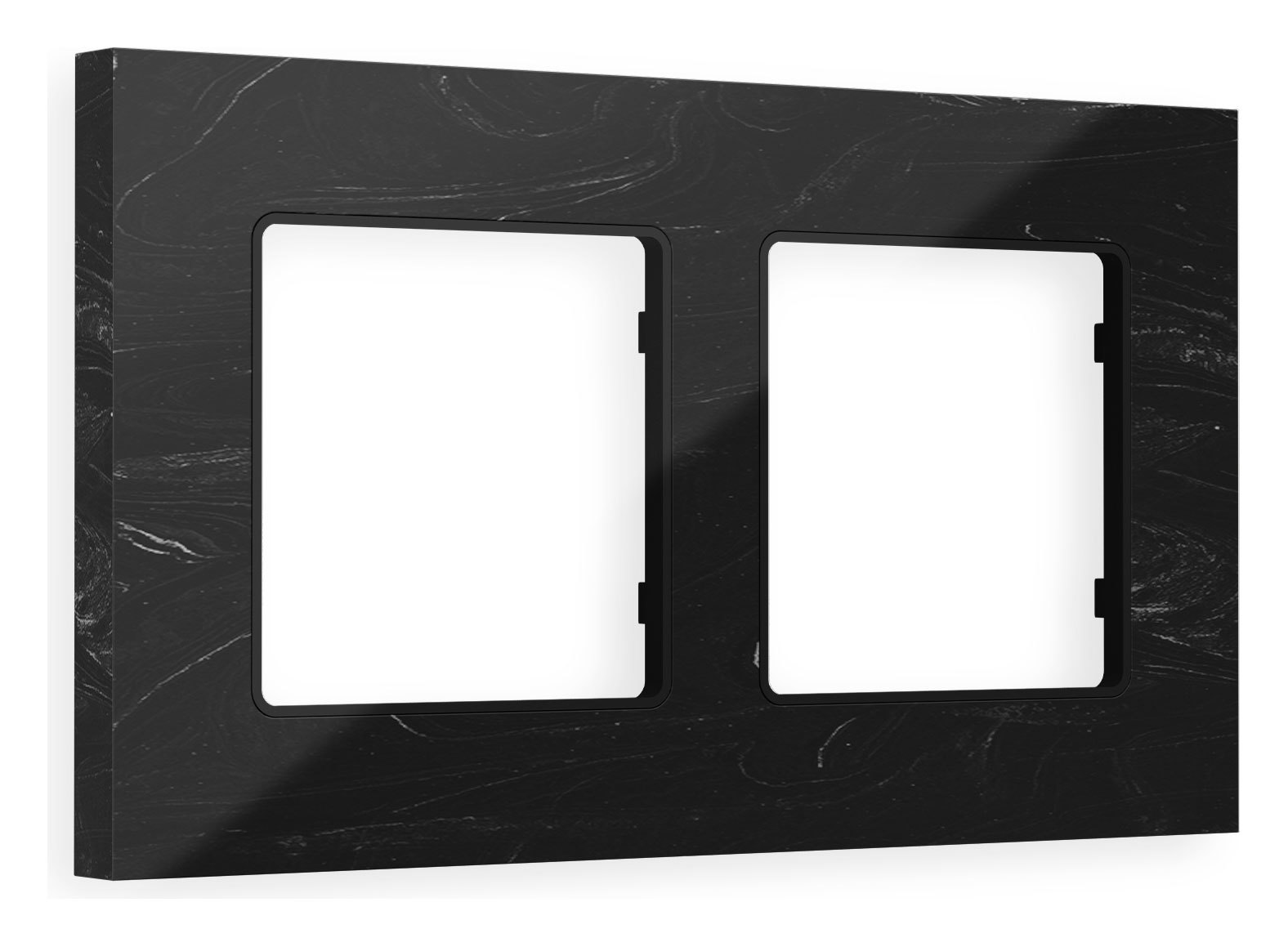 Изображение товара Рамка для розеток и выключателей Ambrella Volt Alfa Grand AF930702 черный мрамор
