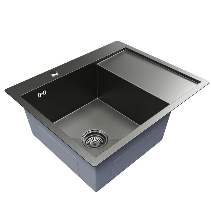 Изображение товара Врезная кухонная мойка из нержавеющей стали 50x60 см с защитой PVD