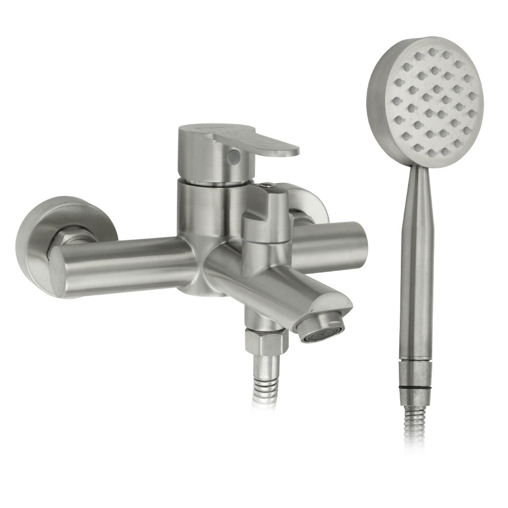 Изображение товара Смеситель для ванны Magnus 9194 однорычажный с душевой лейкой цвет сатин