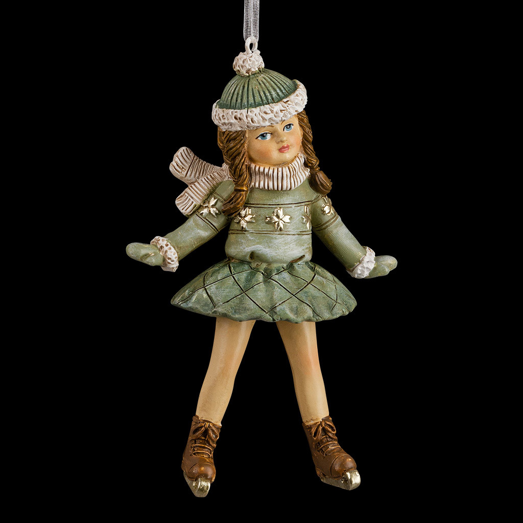 Изображение товара Елочная игрушка Erichkrause Фигуристка 12 см x 4 см зеленый
