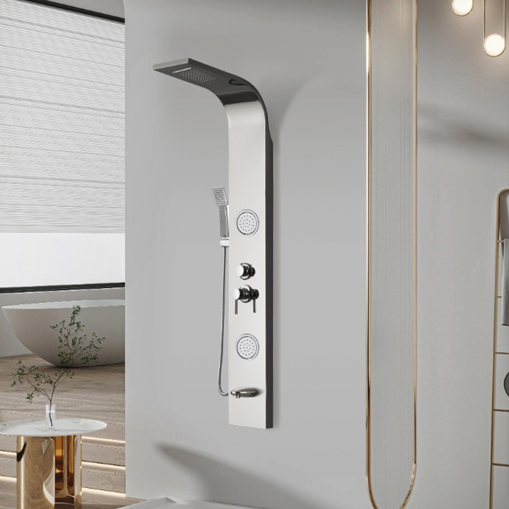 Изображение товара Душевая панель с гидромассажем Ceruttispa TWIN S 9987 4 режима цвет хром