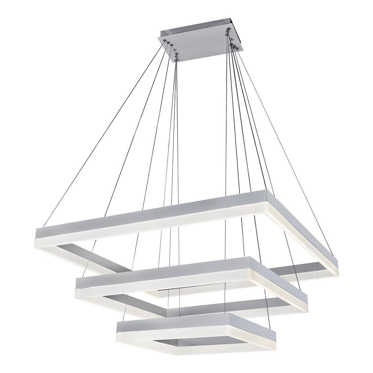 Изображение товара Светильник подвесной светодиодный iLedex Twins D0319-3 (400X600X800) WH с пультом управления 40 м² цвет белый