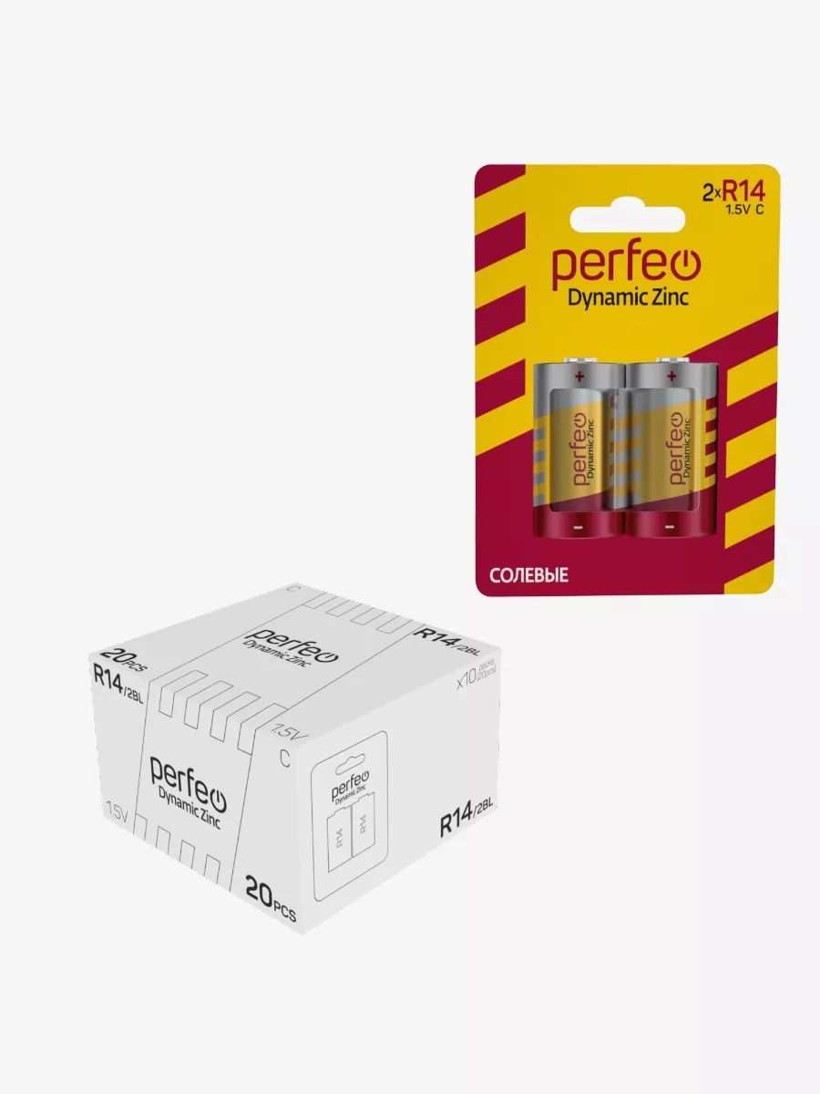 Изображение товара Батарейка Perfeo солевая R14/2BL 20 шт.