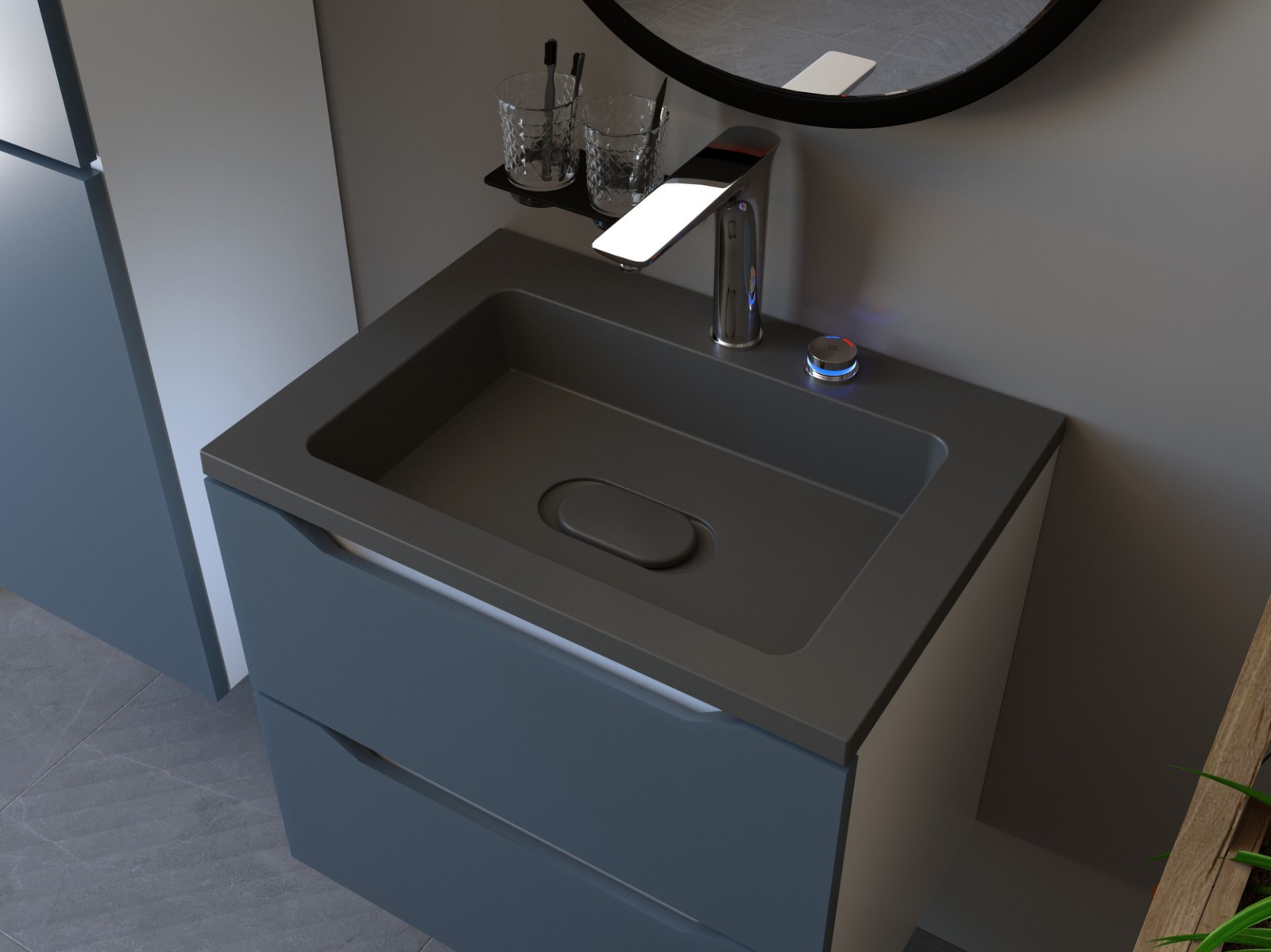 Изображение товара Раковина мебельная Versalia Modul 65 BG 62см цвет черный