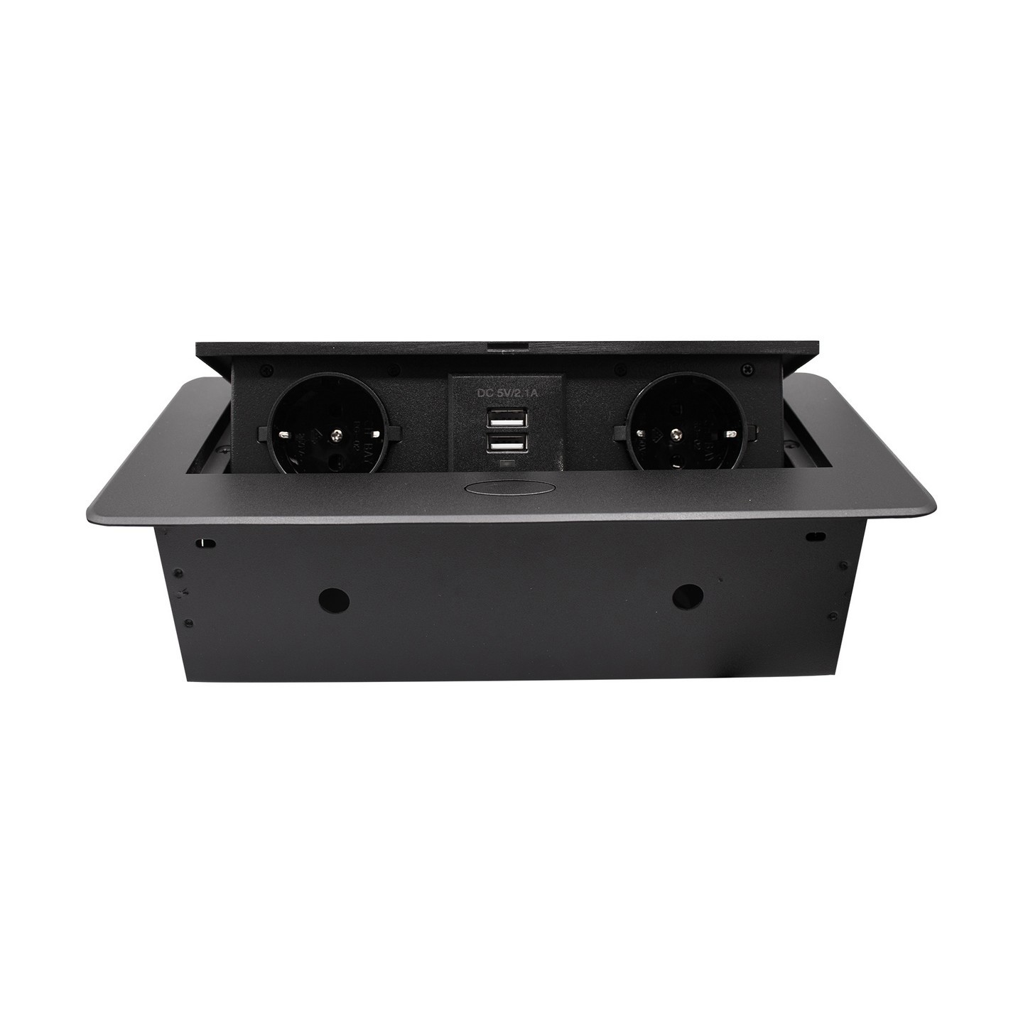 Изображение товара MX-226(J-0) выдвижная встраиваемая розетка с usb черная