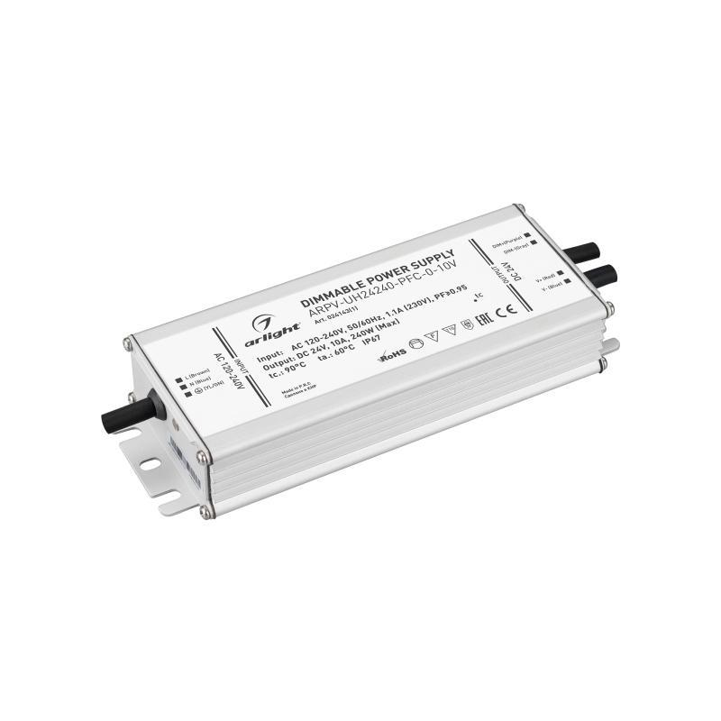 Изображение товара Блок питания для светодиодов ARLIGHT 024143(1), IP67, 240 Вт, 24 В, 10 А