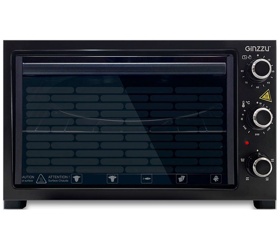 Изображение товара Мини-печь Ginzzu HOT-132 1500 Вт 34 л, механическое управление, черная