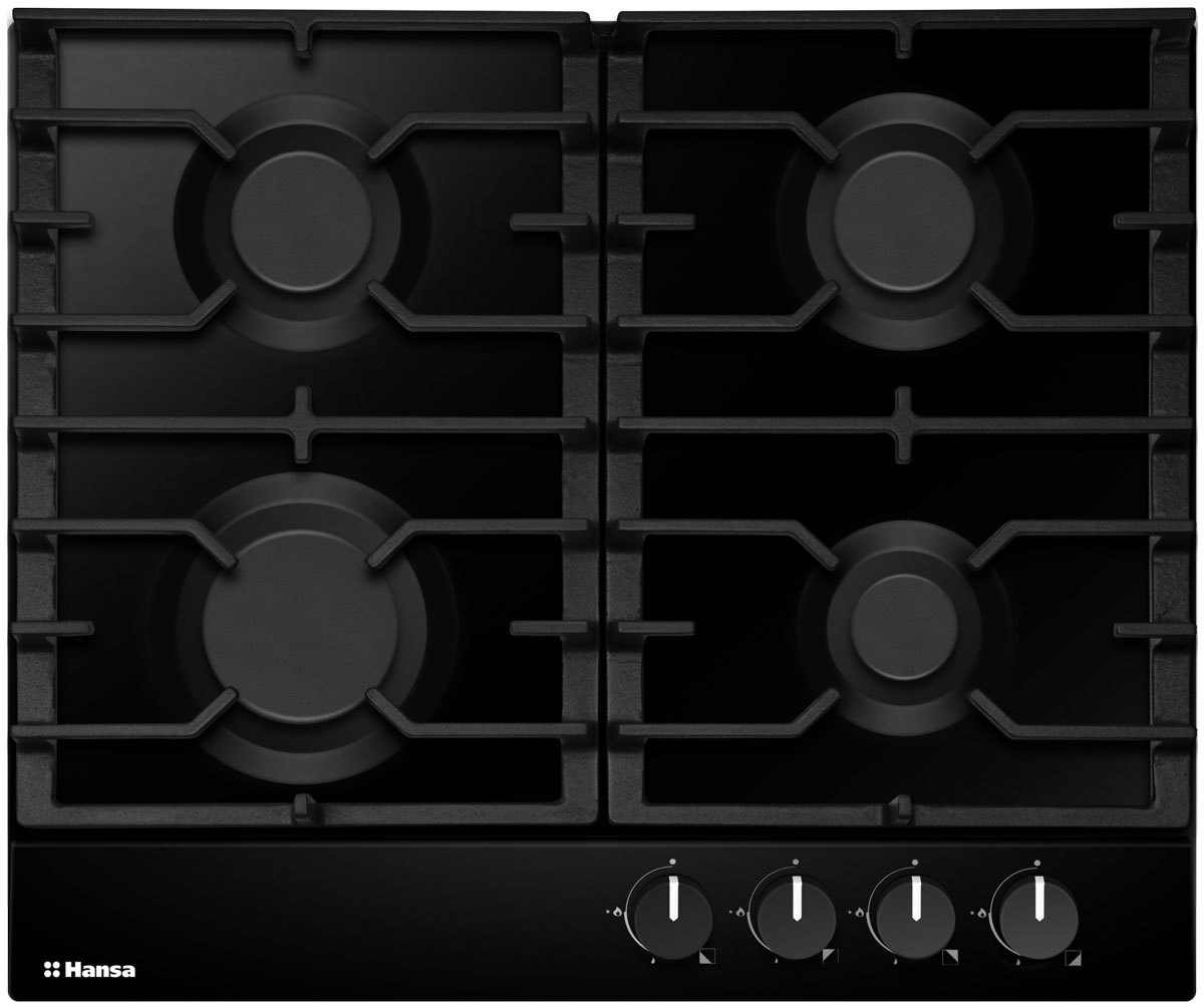 Изображение товара Газовая варочная панель Hansa BHGS630301 356722 59 см 4 конфорки цвет черный