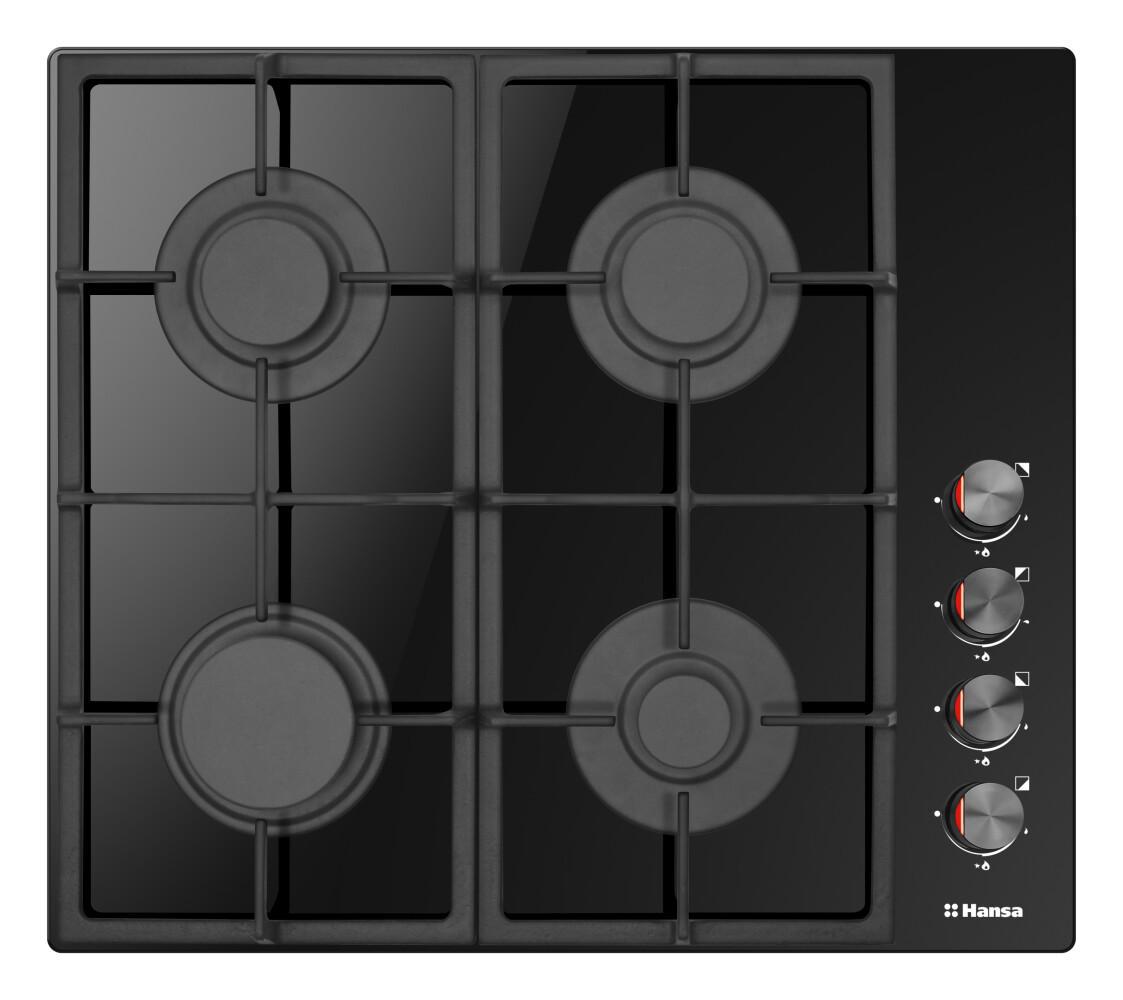 Изображение товара Газовая варочная панель Hansa BHKS620531 СП-00039712 59 см 4 конфорки цвет черный