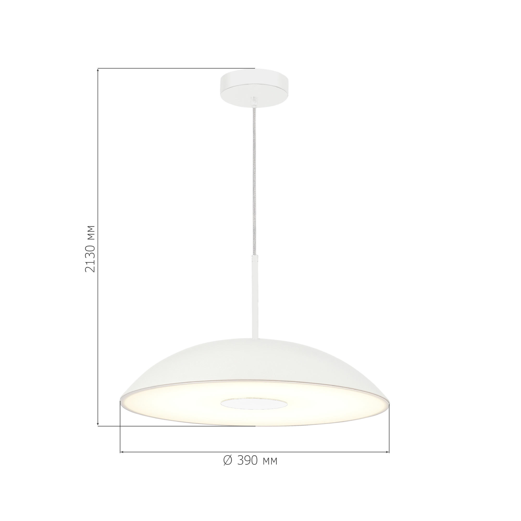 Изображение товара Светильник подвесной светодиодный St Luce Lid Sl6128.503.01 8 м² теплый белый (желтый) свет цвет белый