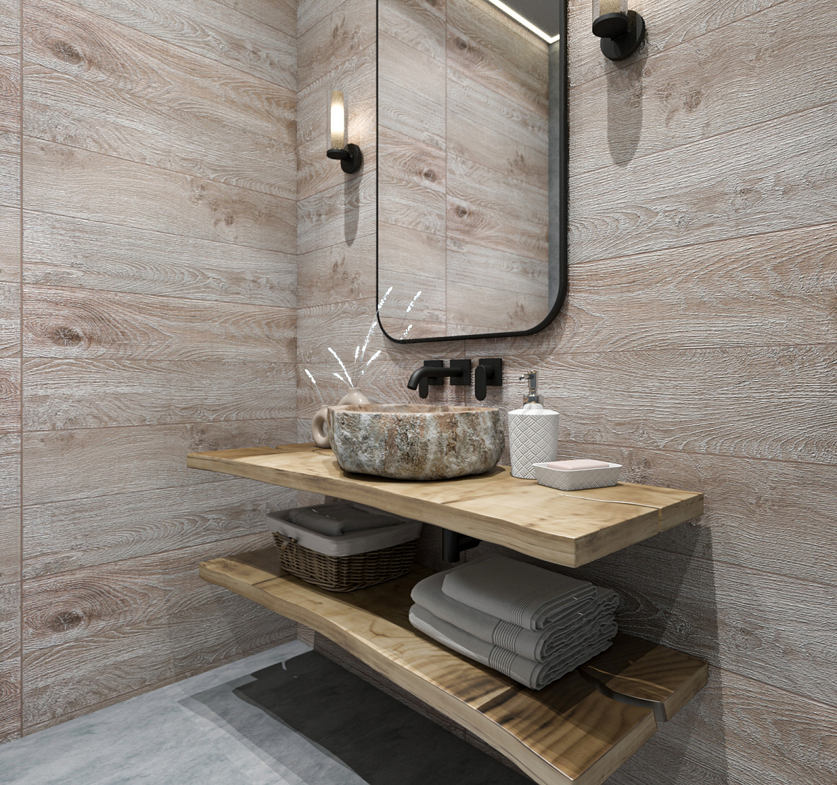 Изображение товара Керамогранит Absolut Gres Italy Gris 20x120 см матовый бежевый для пола и стен