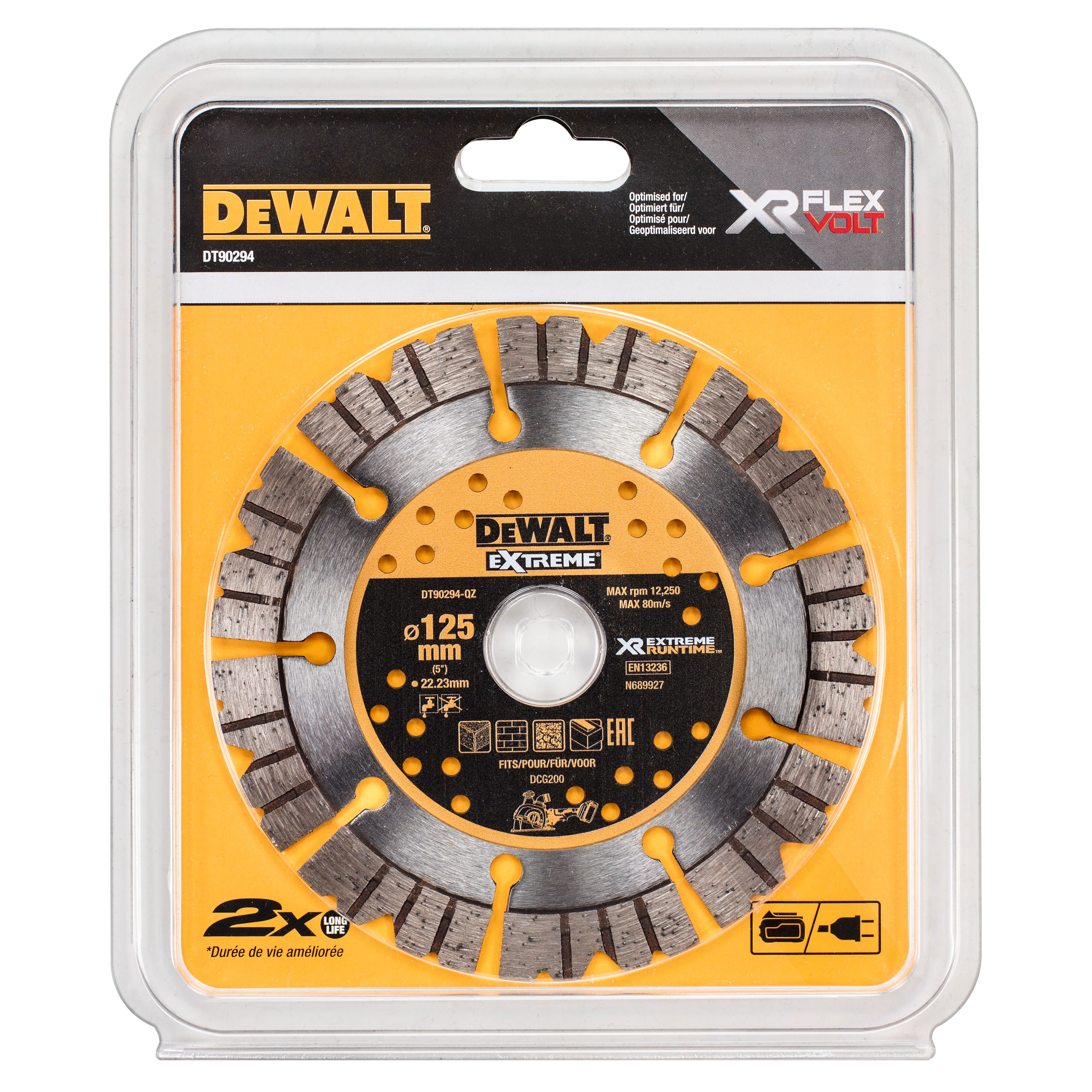 Изображение товара Диск алмазный по бетону Dewalt DT90294-QZ сегментная кромка 125x22x2.6 мм