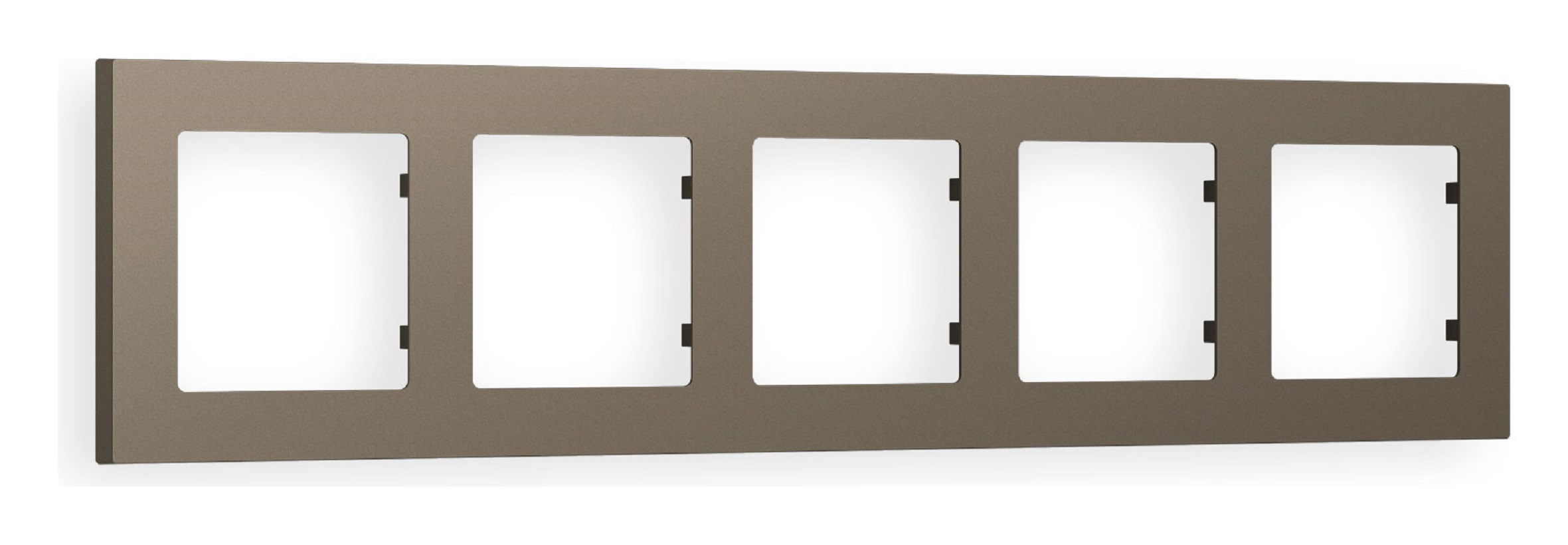 Изображение товара Рамка для розеток и выключателей Ambrella volt Alfa Techno AF220635 5 постов цвет темная бронза матовый