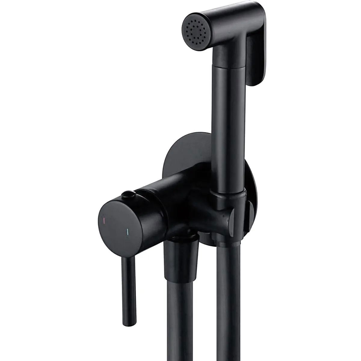 Изображение товара Набор для подключения гигиенического душа Shevanik S147H однорычажный цвет черный