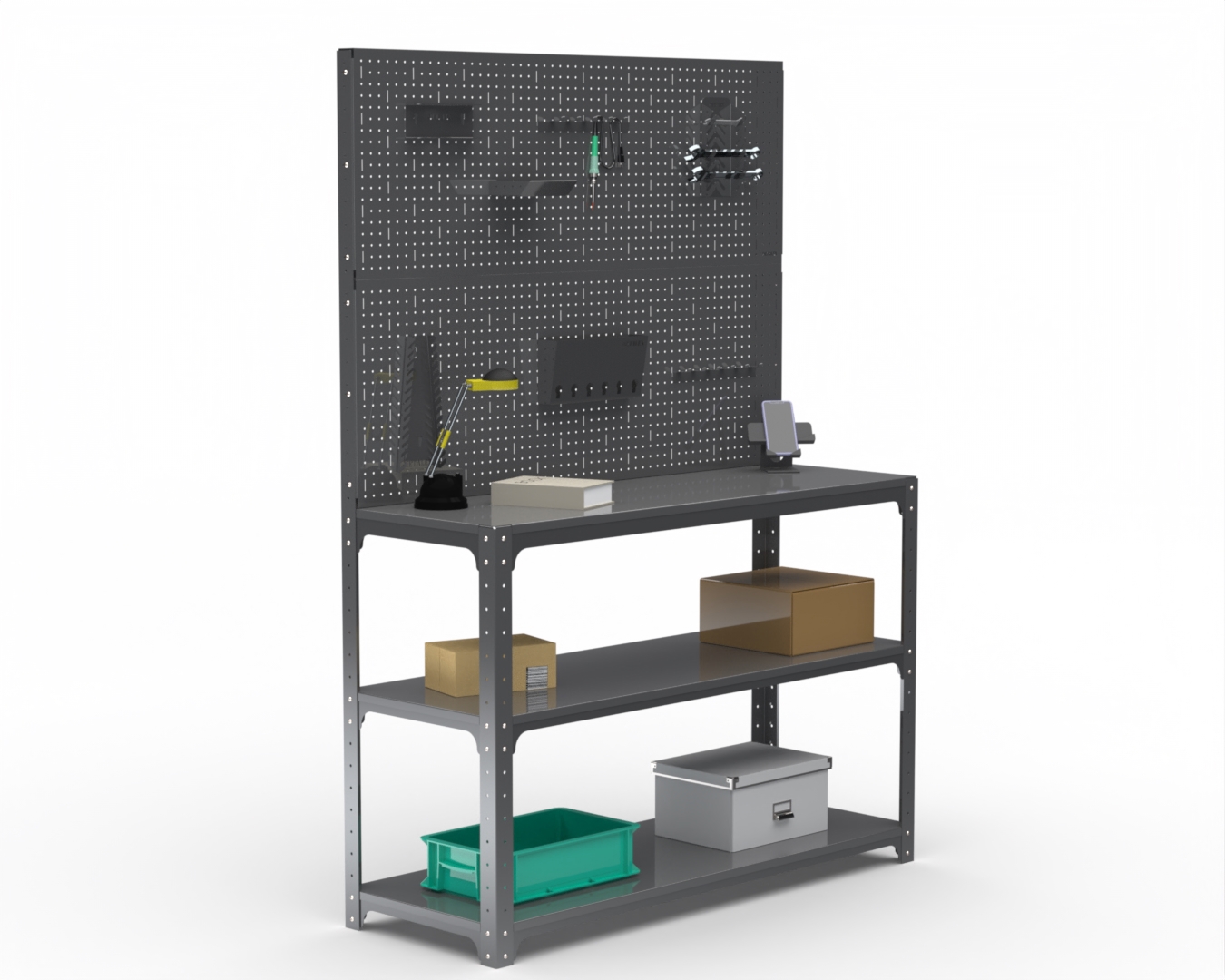 Изображение товара Стол-верстак Metalex 205155 с двойной перфопанелью 950х1800х400 мм