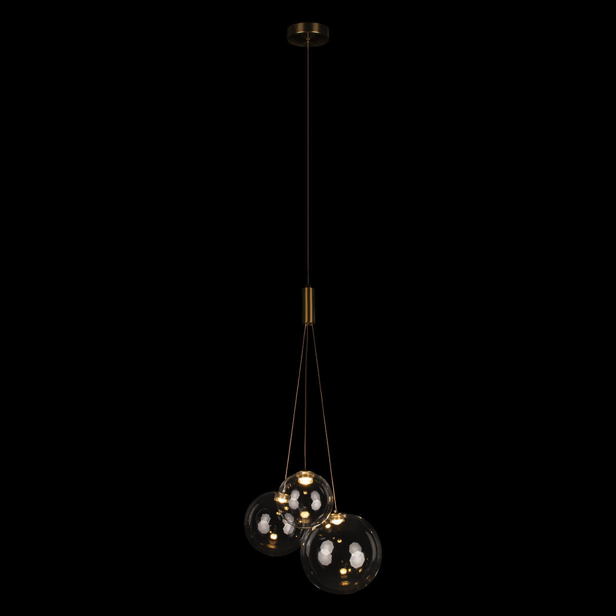 Изображение товара Светильник подвесной светодиодный Loft It Pop it 10270-p3 3.25 м² теплый белый (желтый) свет цвет золото/прозрачный