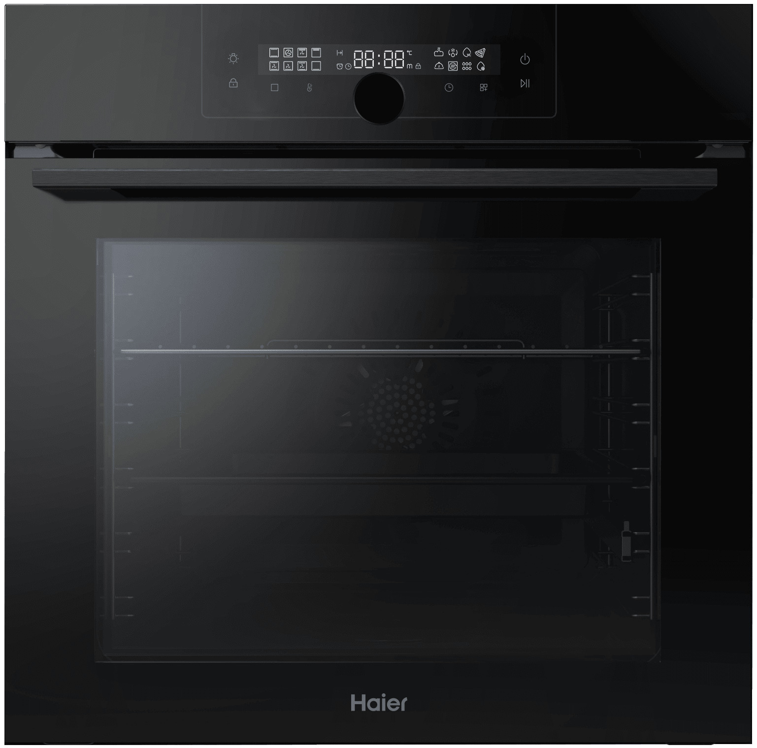 Изображение товара Встраиваемый духовой шкаф Haier HOQ-F6QAN3GB 72 л черный с грилем и функциями самоочистки