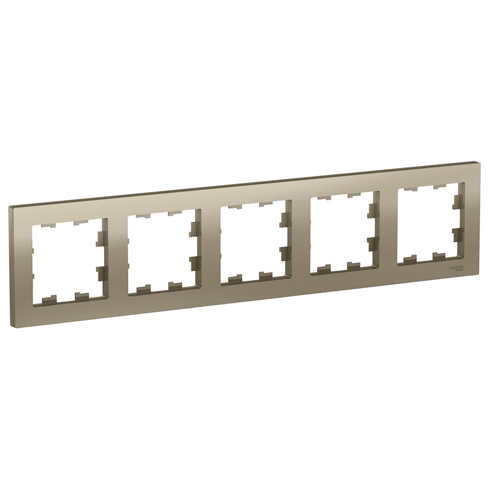 Изображение товара Рамка для розеток и выключателей Systeme Electric AtlasDesign ATN000505 5 постов цвет шампань