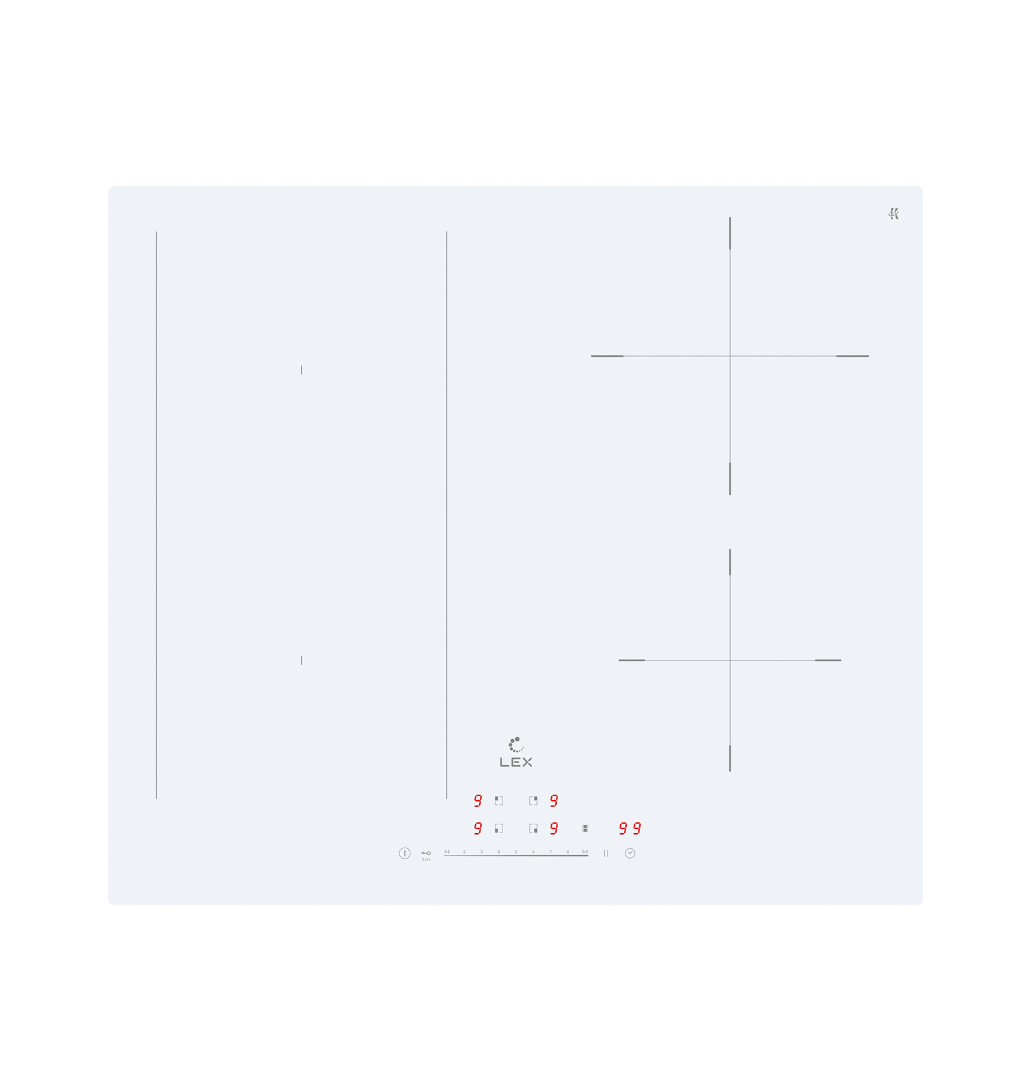 Изображение товара Индукционная варочная панель Lex EVI 641A WH 59 см 4 конфорки белая